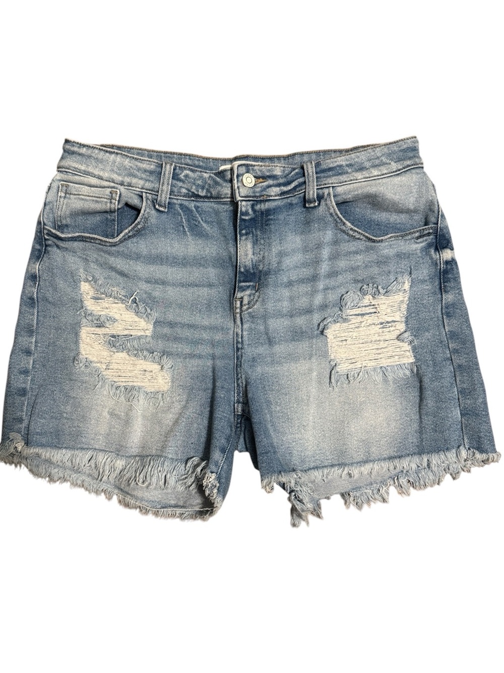 ZENANA distressed denim jean shorts size XL